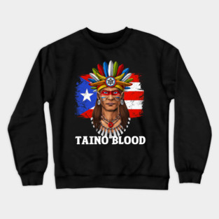 Taino Puerto Rican Warrior Crewneck Sweatshirt