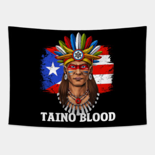 Taino Puerto Rican Warrior Tapestry