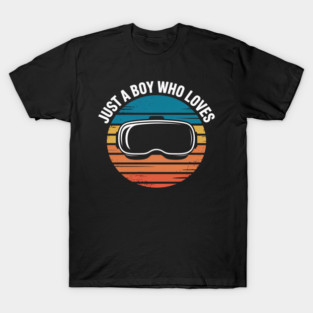 Just A Boy Who Loves VR Funny Virtual Reality Athlete Gamer T-Shirt