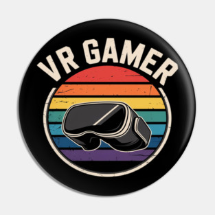 VR Gamer Video Games For Boys Men Funny Gaming Pin