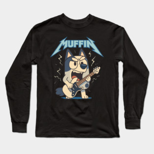 MUFFIN PLAYING GUITAR Long Sleeve T-Shirt