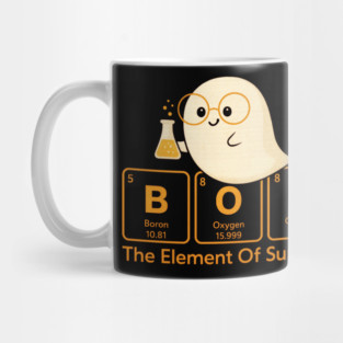 Boo Element of Surprise – Cute Halloween Chemistry Pun Mug