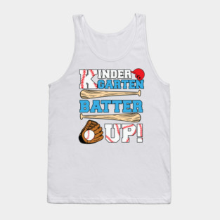 Kindergarten Batter Up Baseball Design Tank Top