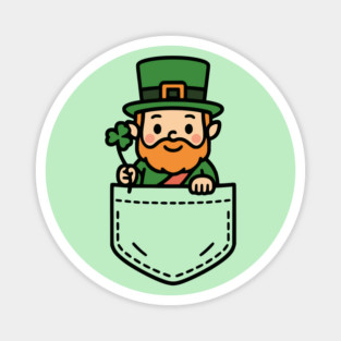 Funny Leprechaun Pocket Pal Cute Irish St. Patrick’s Day Magnet