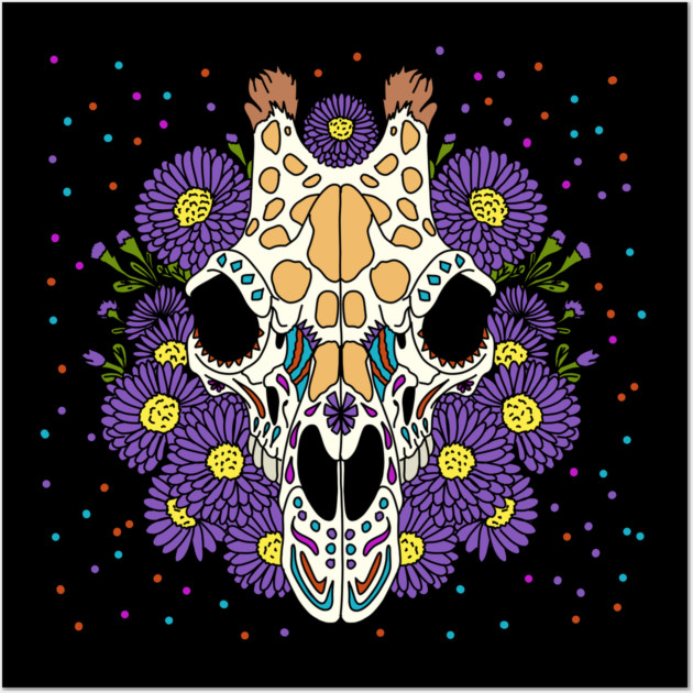 September's Aster & Giraffe Skull Wall Art by H. R. Sinclair