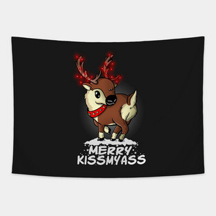 Merry Kissmyass Tapestry
