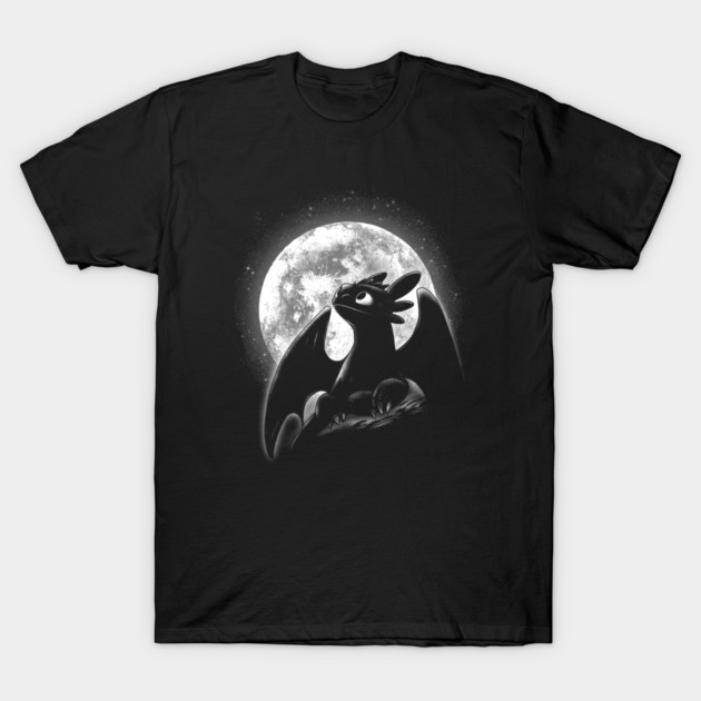 Moonlight Night Dragon T-Shirt by FanFreak