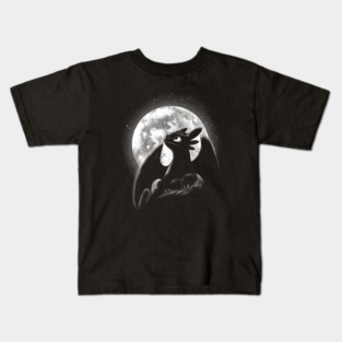 Moonlight Night Dragon Kids T-Shirt