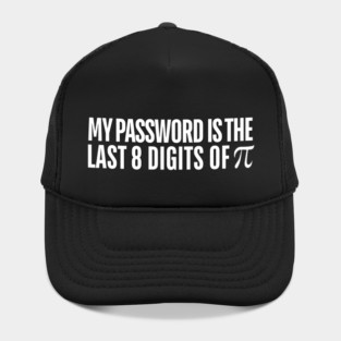 My Password is the Last 8 Digits of Pi Hat