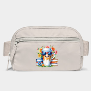 Coffee Books Flower Cup Funny Vibes Bag