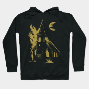 Burning Church (gold version) Hoodie