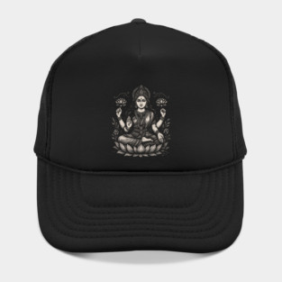 Goddess Lakshmi Sacred Design | Hindu Spiritual Art for Yoga Lovers & Divine Feminine Energy Hat