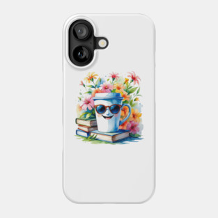 Books Coffee Funny Flower Cup Club Phone Case