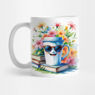 Books Coffee Funny Flower Cup Club Mug