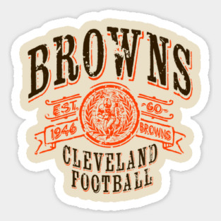 Browns Vintage Football Sticker