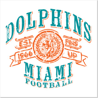 Dolphins Vintage Football Posters and Art