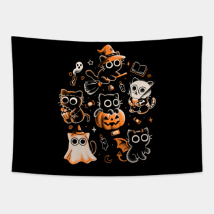 Spooky Kittens Tapestry