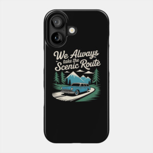 Scenic Route Family Road Trip Vacation Matching Phone Case