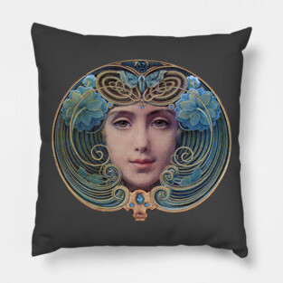 Art Nouveau Woman Pillow