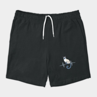 Siamese Cat Heartbeat Shorts