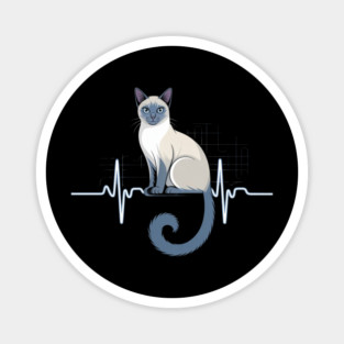 Siamese Cat Heartbeat Magnet