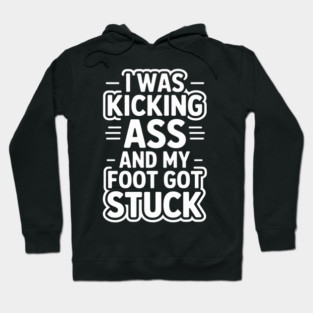 Broken Foot Leg Joke Recovery Surgery Injury Gift Hoodie
