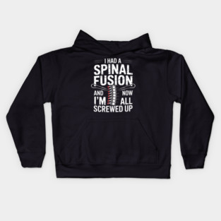 Cool Scoliosis Spinal Fusion Gift Back Surgery Recovery Gift Kids Hoodie