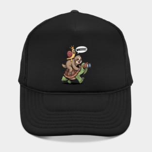 Sloth Turtle Snail Piggyback Running Riding Team Hat