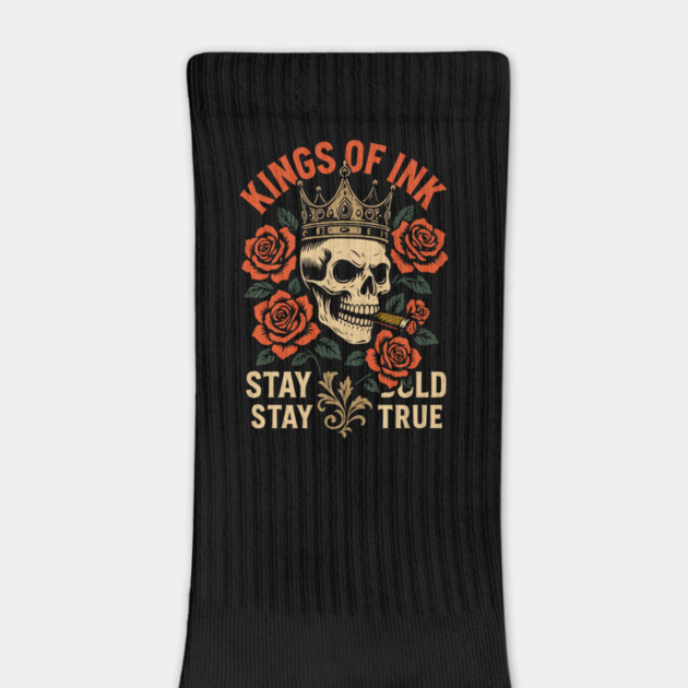 Kings of Ink Skull Crown Tattoo Design by Designed By Marty