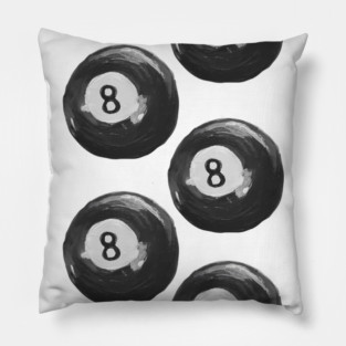 Hand Painted Magic 8 Ball Cool Girl Design Pillow