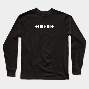 Play, pause, rewind buttons Long Sleeve T-Shirt