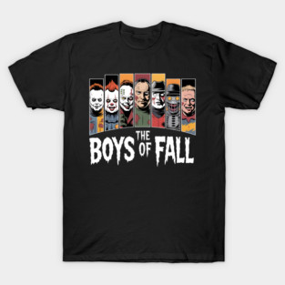 The Boys of Fall Horror Movie Icons Halloween T-Shirt