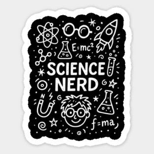 Science Nerd Atomic Lab Design - Dark Sticker