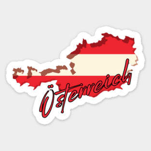 Austria map, Austria flag Magnet