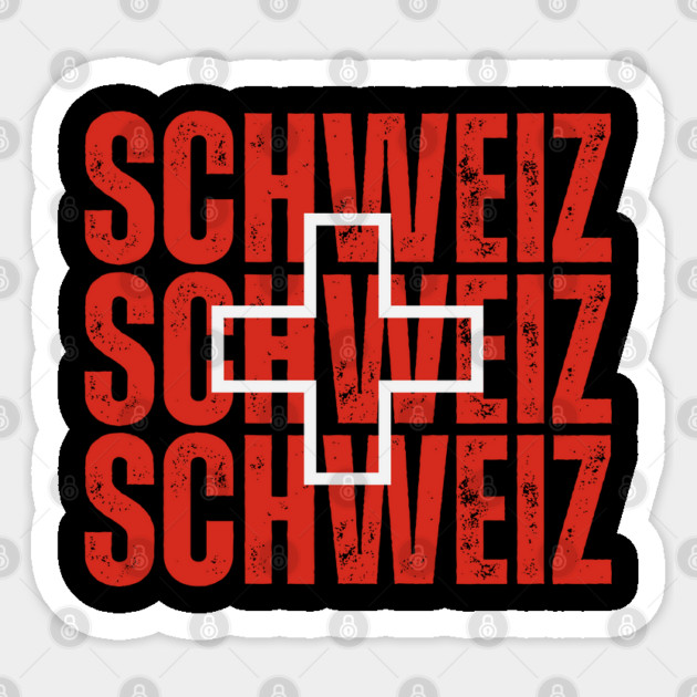 Switzerland flag, swiss flag Sticker by eka123