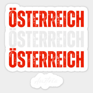 Austria flag, austrian flag Sticker