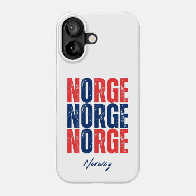 Norway flag, norwegian flag Phone Case by eka123