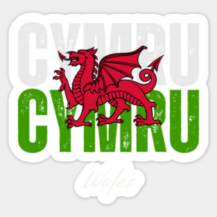 Wales flag, Welsh flag Sticker