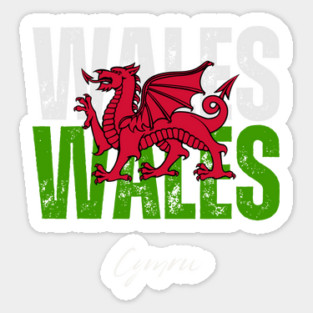 Wales flag, Welsh flag Sticker