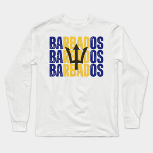 Barbados flag, barbadian flag Long Sleeve T-Shirt