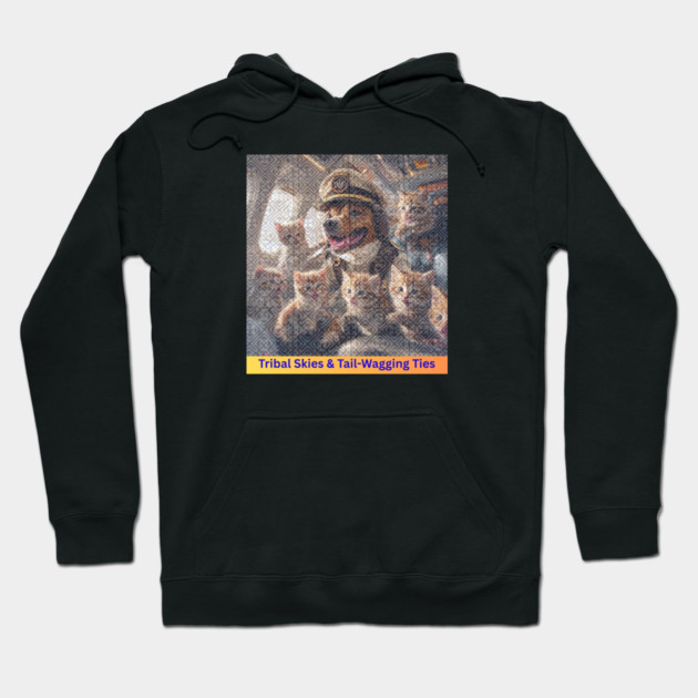 Tribal Skies & Tail-Wagging Ties Hoodie by Pimcolle