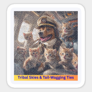 Tribal Skies & Tail-Wagging Ties Sticker