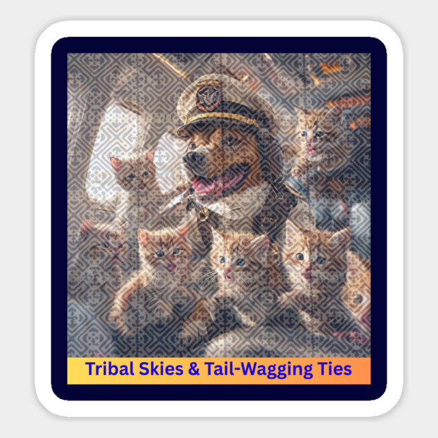 Tribal Skies & Tail-Wagging Ties Magnet by Pimcolle