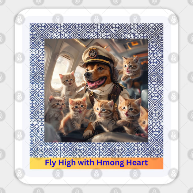 Fly High with Hmong Heart Sticker by Pimcolle