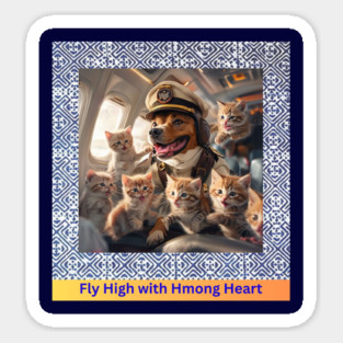 Fly High with Hmong Heart Magnet