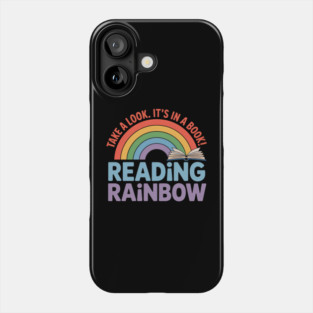 Take A Look it's In A Book Reading Book Vintage Rainbow Phone Case