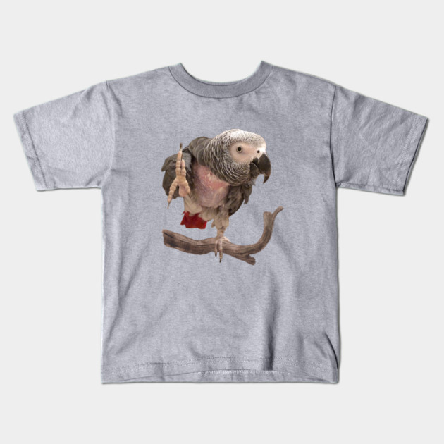 Einstein Parrot Waving Kids T-Shirt by Einstein Parrot