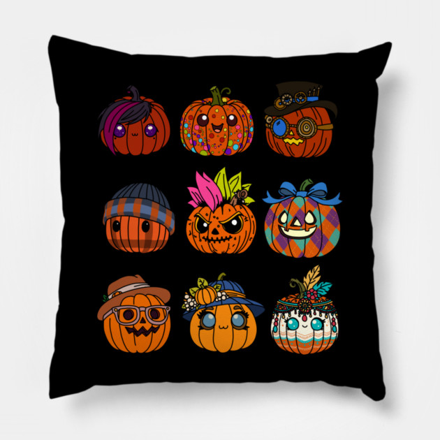 Cute Jack-o-'lantern Fashion Pillow by H. R. Sinclair
