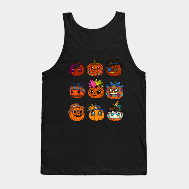 Cute Jack-o-'lantern Fashion Tank Top by H. R. Sinclair