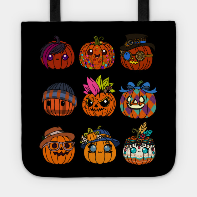 Cute Jack-o-'lantern Fashion Tote by H. R. Sinclair